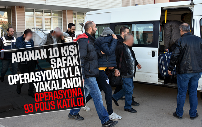 93 polisle, 12 adrese operasyon