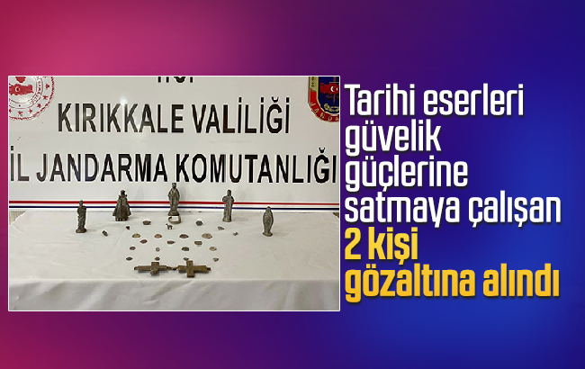 Tarihi eserleri güvenlik güçlerine satmaya çalıştı