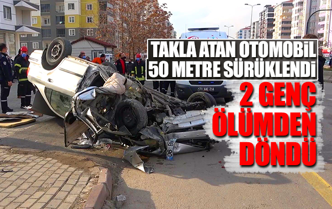 Kırıkkale’de feci kaza, 2 genç ölümden döndü: Çocuğunu kucağına alarak panikle kaçmaya çalışan annenin o anları kamerada