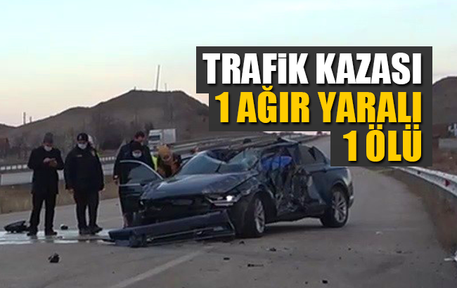 100 metre takla atan lüks otomobil hurdaya döndü: 1 ölü, 1 ağır yaralı