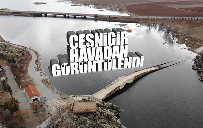 Selçuklu yadigarı Çeşnigir’deki tarihi sessizlik, havadan görüntülendi