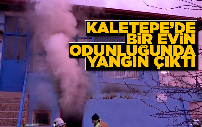 Kaletepe'de bir evin odunluğunda yangın çıktı, 76 yaşındaki kadın gözyaşlarını tutamadı