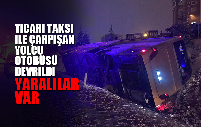 Kırıkkale’de yolcu otobüsü devrildi: Yaralılar var