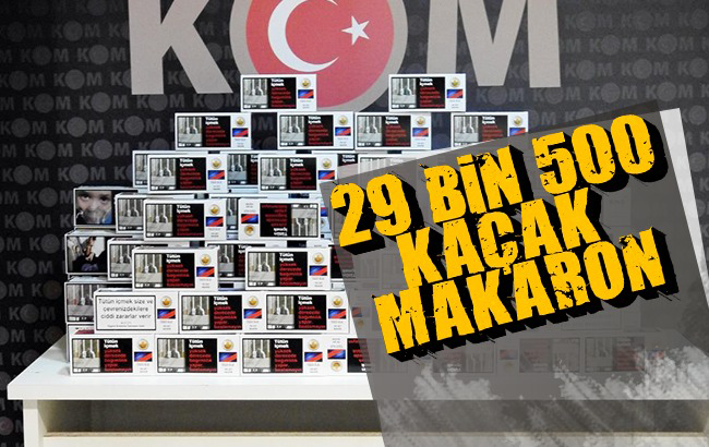 Kaçak tütün operasyonu: 29 bin 500 makaron ele geçirildi