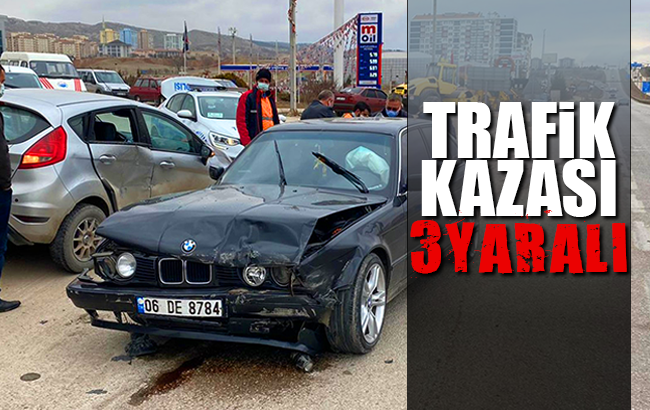 Kırıkkale’de trafik kazası: 3 yaralı