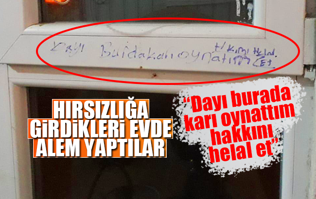 Hırsızlığa girdikleri evde alem yaptılar
