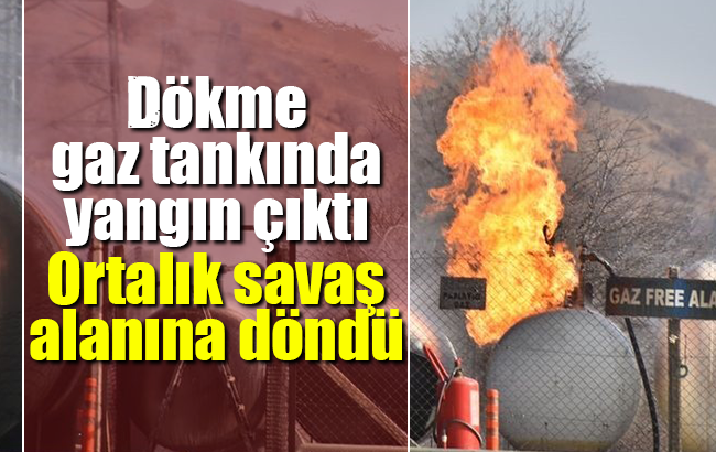 Kırıkkale’de dökme gaz tankı alevlere teslim oldu, panik yaşandı