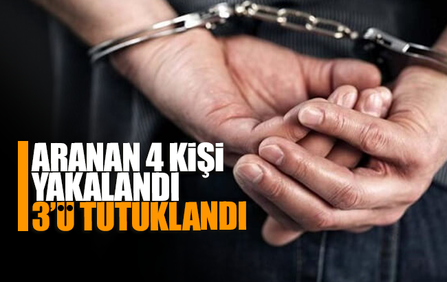 Kırıkkale’de yakalanan 4 zanlıdan 3’ü tutuklandı