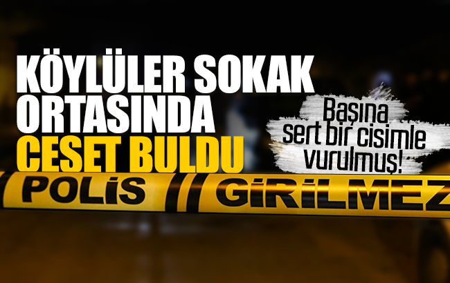 Köylüler sokak ortasında ceset buldu