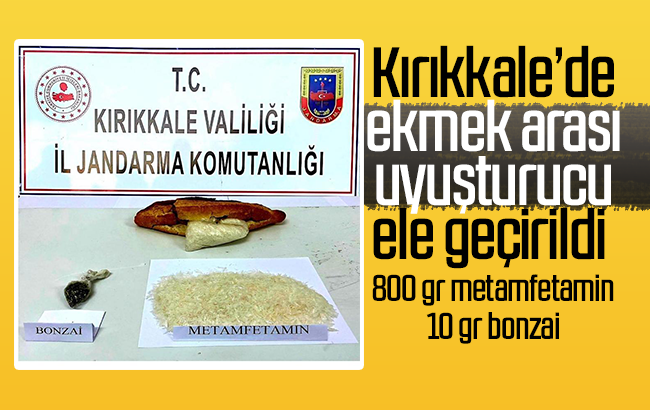 Kırıkkale’de ekmeğin arasına saklanmış uyuşturucu yakalandı