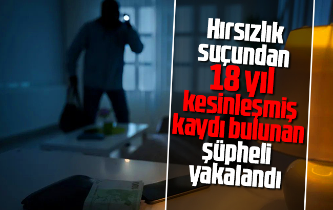 Hırsızlık suçundan 18 yıl kesinleşmiş kaydı bulunan şüpheli yakalandı