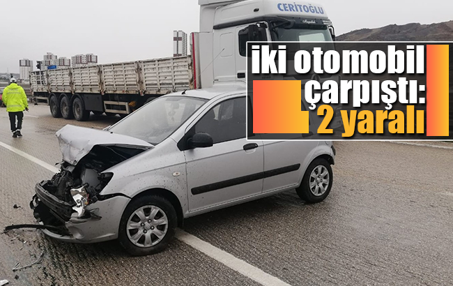 Kırıkkale’de iki otomobil çarpıştı: 2 yaralı