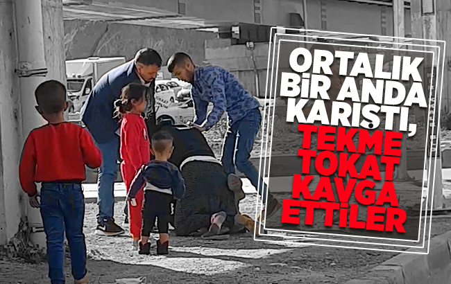 Ortalık bir anda karıştı, tekme tokat kavga ettiler