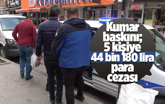 Kırıkkale’de kıraathaneye kumar baskını: 5 kişiye 44 bin 180 lira ceza