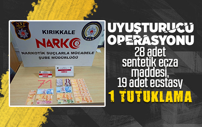 Kırıkkale’de uyuşturucu operasyonu, 1 tutuklama