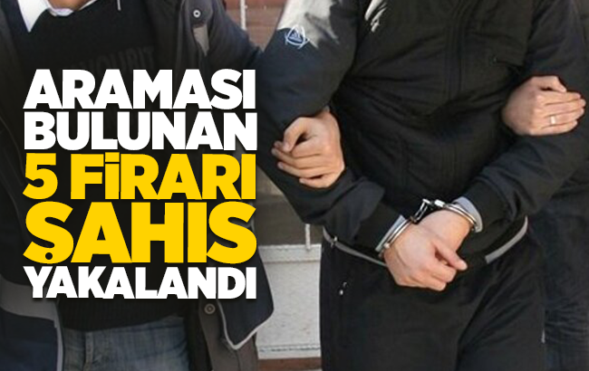 Kırıkkale’de aranan 5 şahıs cezaevine gönderildi