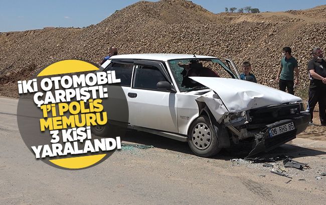 Kırıkkale’de trafik kazası: 1’i polis 3 kişi yaralandı