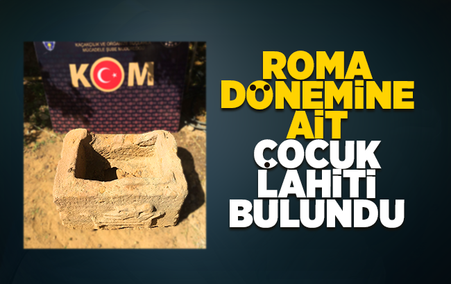 Roma dönemine ait çocuk lahiti bulundu