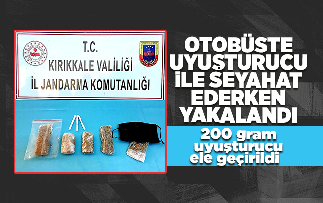 Otobüste uyuşturucu ile seyahat ederken yakalandı