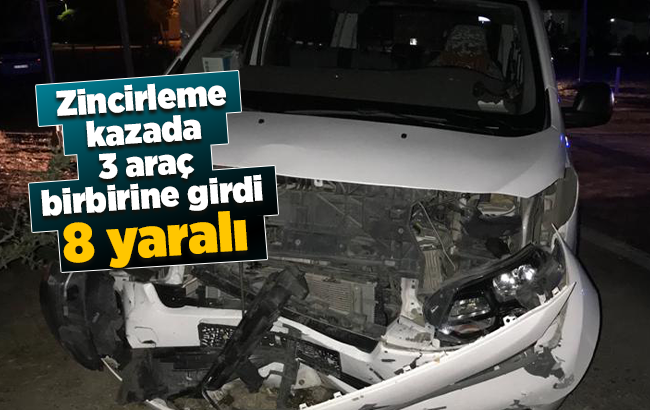 Kırıkkale'de zincirleme trafik kazasında 8 kişi yaralandı