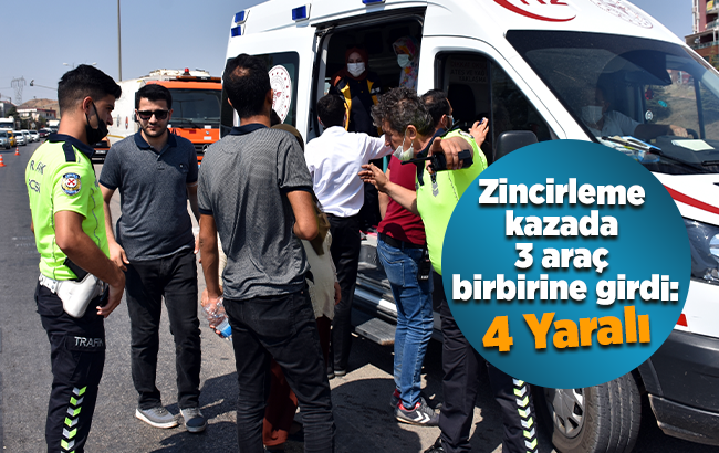 Kırıkkale'de zincirleme trafik kazası: 4 yaralı