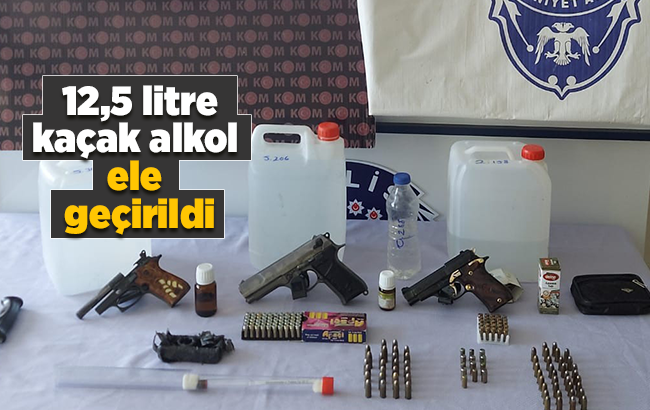 Kırıkkale’de 12,5 litre kaçak alkol ele geçirildi