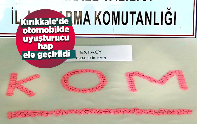 Kırıkkale'de otomobilde uyuşturucu hap ele geçirildi