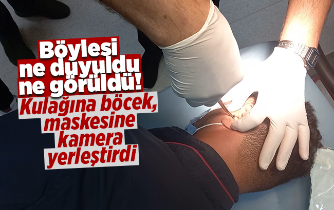Akıllara durgunluk veren kopya düzeneği, ehliyet sınavında yakalandı: Maskesine kamera, kulağına böcek yerleştirdi