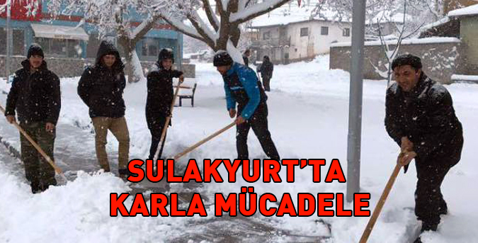 Sulakyurt’ta karla mücadele