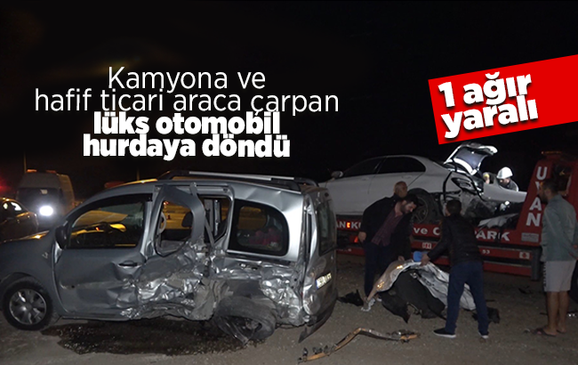 Lüks otomobil hurdaya döndü: 1 ağır yaralı