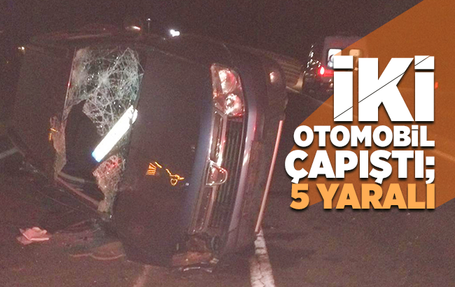 Kırıkkale’de iki otomobil çarpıştı: 5 yaralı