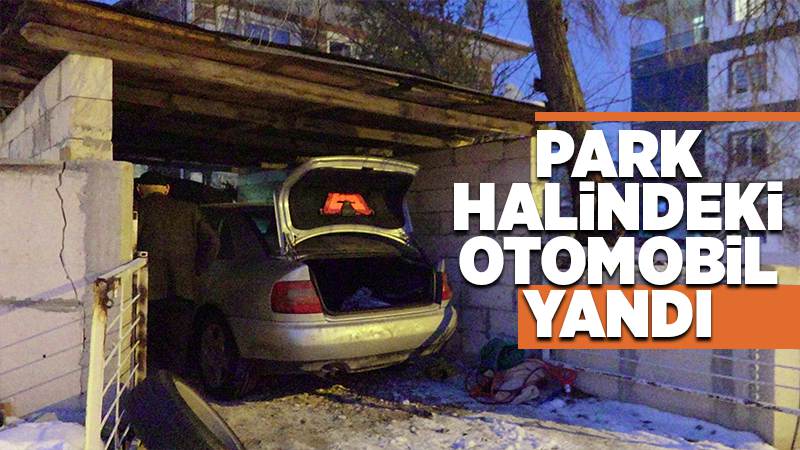 Park halindeki otomobil yandı