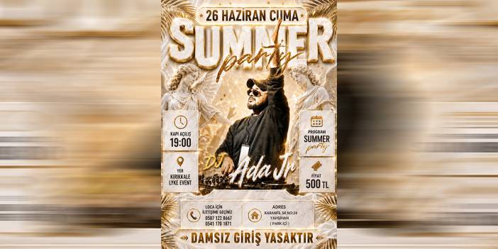 Yahşihan'da yaz coşkusu Dj Arda Jr ile yaşanacak